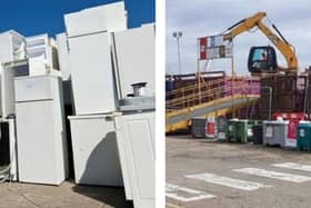 Fridge-freezer storage capacity has been increased at Enva's Corby site / Residents can only dump one fridge-freezer per trip/ NNC