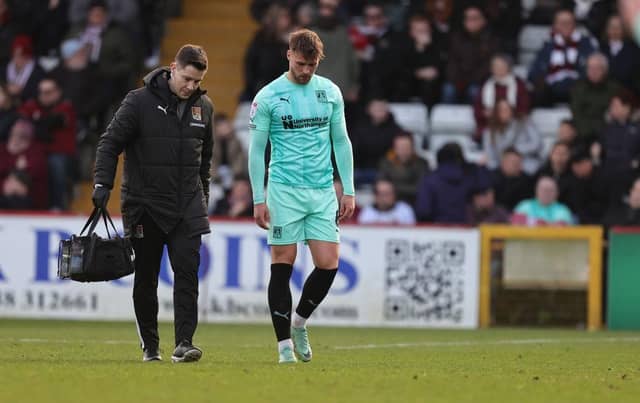 Sam Sherring has suffered a setback after returning to the bench against Portsmouth