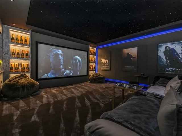 The ground floor enjoys a professionally installed home cinema with the very best technology including starlight ceiling