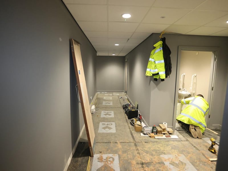 Work continues on the toilets
