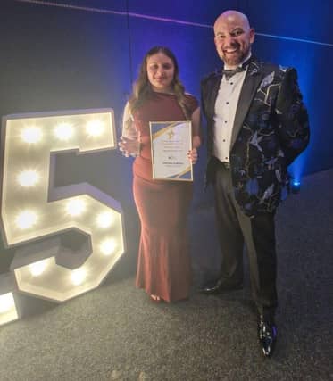 Gemma Hallifax at the Northamptonshire Business Awards 2025
