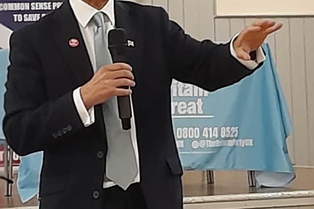 Ben Habib speaking at Kingsthorpe Baptist Church for Reform UK
