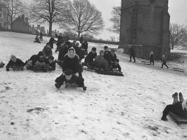Snow in Abington Park, Northampton, January 12, 1959