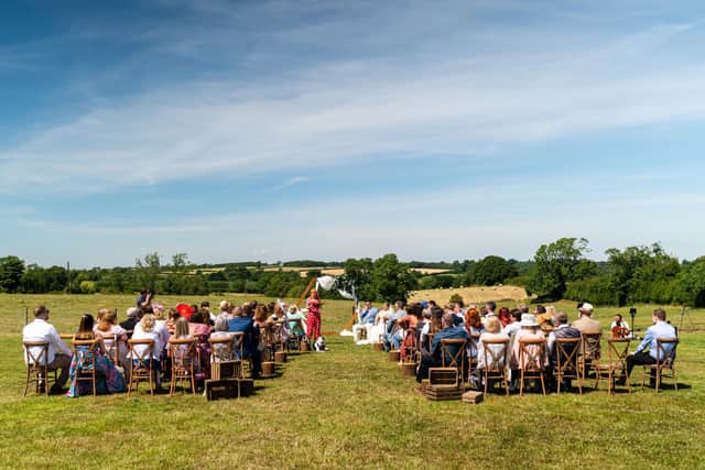 It was in 2021 when the pair opened for weddings and events in the Tractor Barn, which allowed them to broaden what they previously offered. Photo: Dave Fuller Photography (www.davefullerphotography.com).