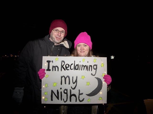 The event took place in Northampton on Friday November 2024 and saw dozens of activists march for an end to violence against women and girls.