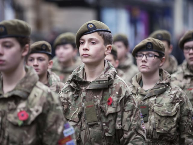 2015 - Remembrance Sunday Parade and wreath laying at Wood Hill outside All Saints Church, Northampton.
