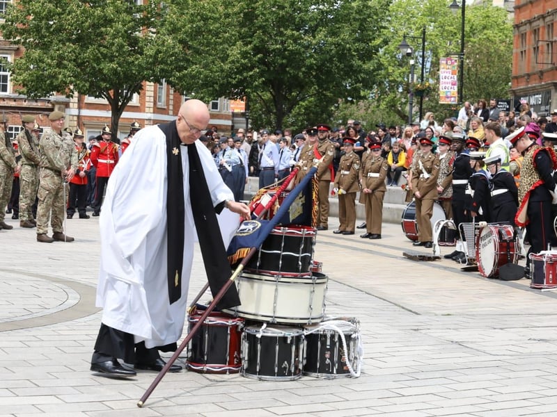 Kettering town centre: crowds line town centre to welcome The Royal Anglian Regiment for Armed Forces Day parade /National World