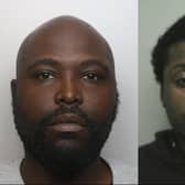 Leon Johnson (left) and Kwesi Asiedu (right) have been sent to prison for running a Class A drug line that exploited trafficked children to sell drugs in Northampton.