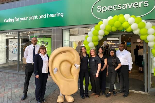 The Specsavers Northampton team at the grand opening on Saturday