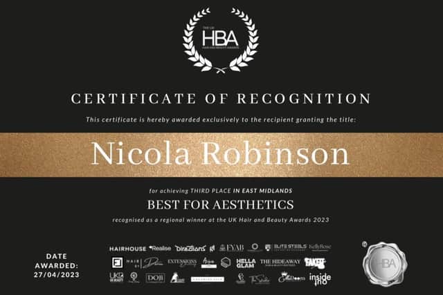 The salon founder and owner, Nicola Robinson, did not anticipate this level of success a year and three months into setting up her business.