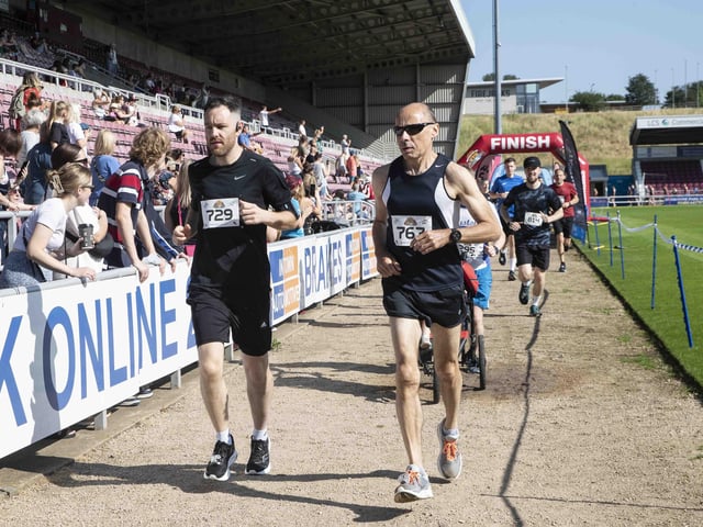 Hundreds of runners took part in the race on Sunday June 25, which started and finished at Sixfields stadium.