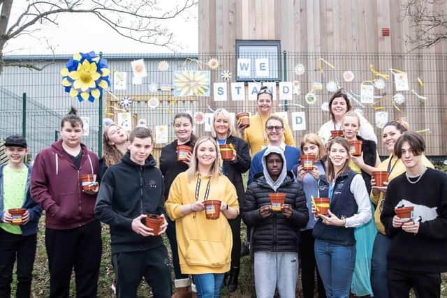 'Ukraine Day' at On Track Education in Moulton Park on Friday, March 11 2022. Photo by Kirsty Edmonds.