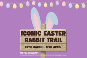 14 rabbit figures will be on display in Northampton town centre this Easter