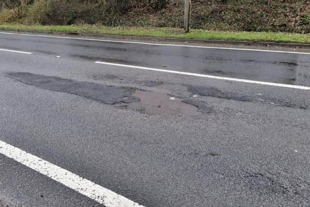Temporary filling of potholes has been undertaken on some of the A5