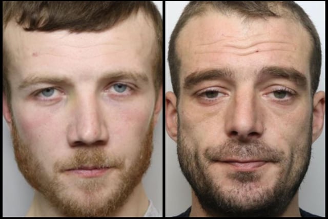 Cuthbertson, aged 28, and 37-year-old Guthrie were two of three Northampton men jailed over a string of violent robberies across the town, stealing cigarettes, alcohol and scratch cards from a number of Co-op stores, threatening staff with dirty needles. Cuthbertson was sentenced to 95 weeks in prison, Guthrie to 60 weeks.