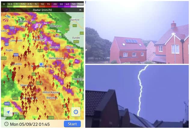 Storms hit Northamptonshire in the early hours of Monday (September 5).