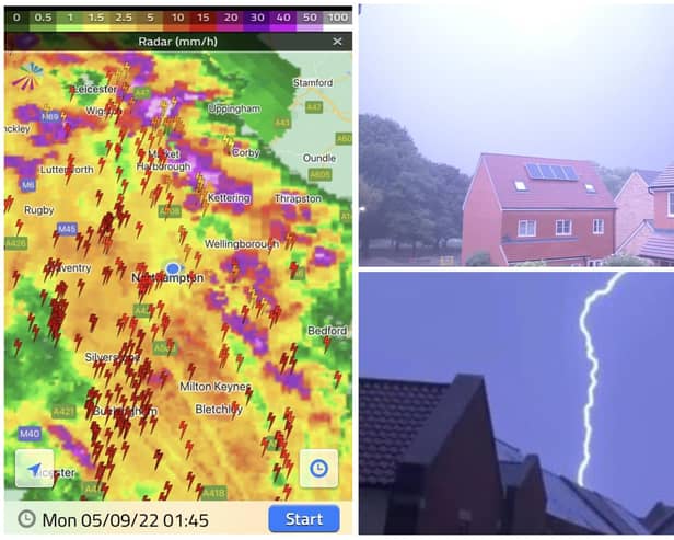 Storms hit Northamptonshire in the early hours of Monday (September 5).