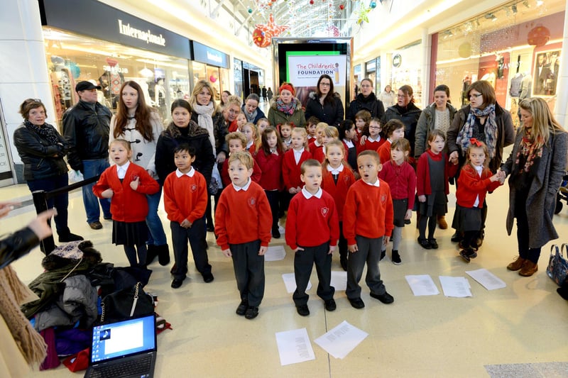 Pupils, staff and parents from Barnes Infant School were singing festive songs in The Bridges 8 years ago. Does this bring back happy memories?