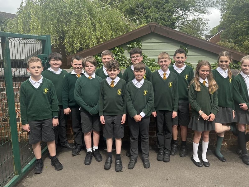 Year 6 leavers from class 3 at Whittlebury Primary School.