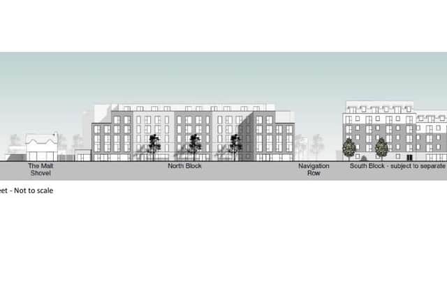 The revised plans have tried to allow space between the development and The Malt Shovel, say developers