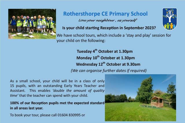 As a small school, your child will be in a class of only 15 pupils with an outstanding Early Years Teacher and Assistant.
