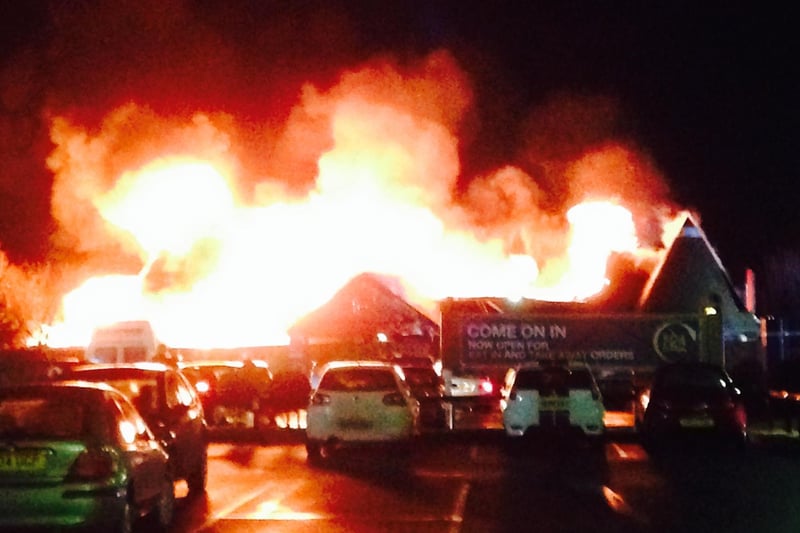 Fire at Red Hot World Buffet in Northampton. 18.12.13 Picture: Stephen Lord