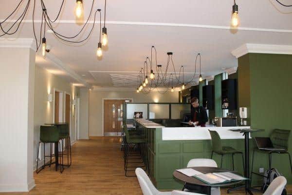 Re-furbished bar area at the Manor Restaurant.