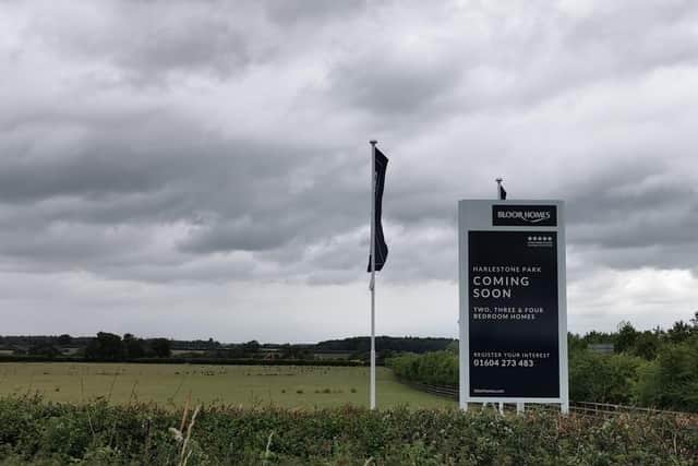 430 homes are set to be built by Bloor Homes on land between Harpole and Duston, just off of New Sandy Lane
