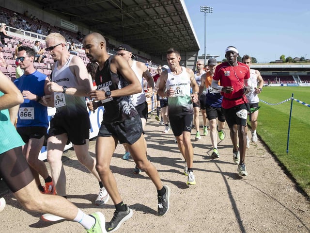 Hundreds of runners took part in the race on Sunday June 25, which started and finished at Sixfields stadium.