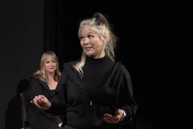 Dr Audrey Tang speaking at the TEDxNHS event