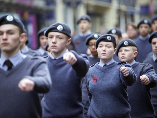 2015 - Remembrance Sunday Parade and wreath laying at Wood Hill outside All Saints Church, Northampton.
