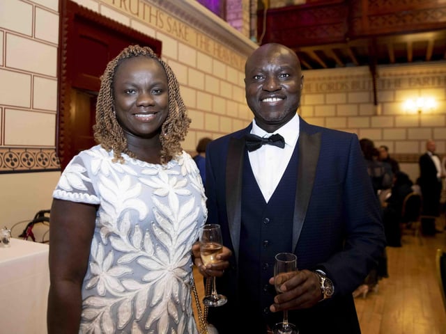 A private celebration took place at the Northampton Guildhall on Wednesday, May 18 2022 to celebrate Northampton's new Mayor, councillor Dennis Meredith.
