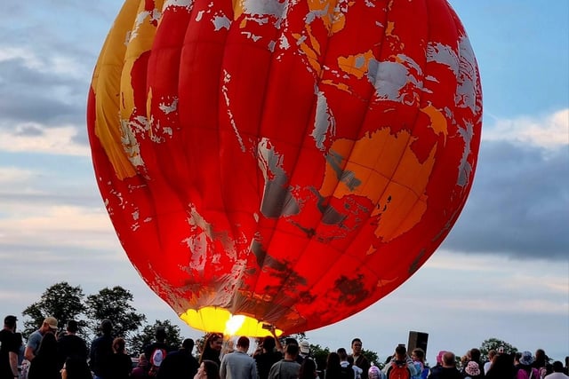 Hot air balloons take to the skies from the Racecourse on Sunday (August 20).