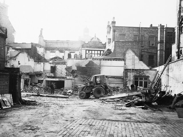 Demolition of the Black Boy pub, February 7, 1964