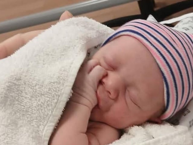 Renesmae born at 4.53pm on February 4 at Kettering General Hospital, weighing 6lbs 1oz.