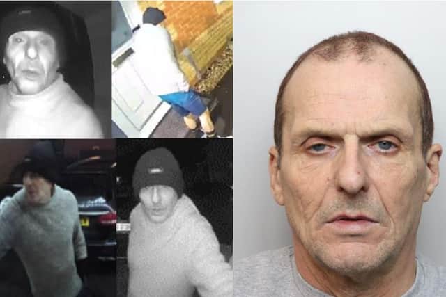 Burglar Michael Clarke was caught on CCTV and doorbell cameras trying doors in Wellingborough/Northants Police