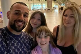 Hilmi with wife Victoria, daughter Brooke, and stepdaughter Sophia
