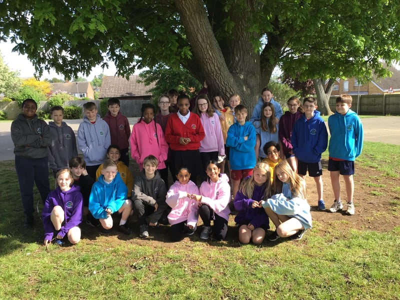 Year 6 leavers from class 6VP at Abington Vale Primary School's Park Campus.