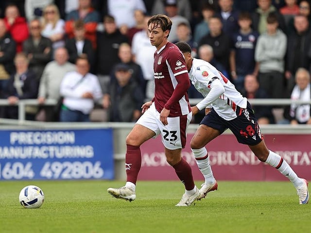 Not as influential as the man alongside him, but more than did his bit as Town's midfield held their own against good opposition. His discipline, work-rate and positioning out of possession made it difficult for Bolton to play through Cobblers... 7.5