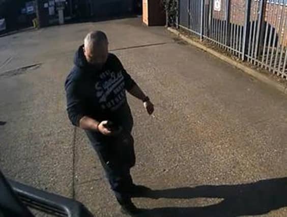 Police would like to speak to the man in the image.
