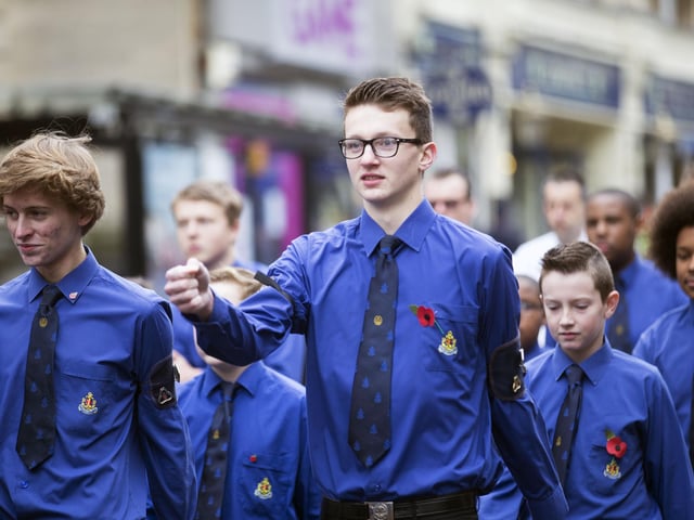 2015 - Remembrance Sunday Parade and wreath laying at Wood Hill outside All Saints Church, Northampton.