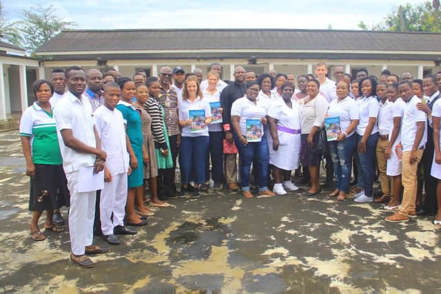 Some of the staff from the Besstel Foundation who St Andrew's Healthcare will be supporting.