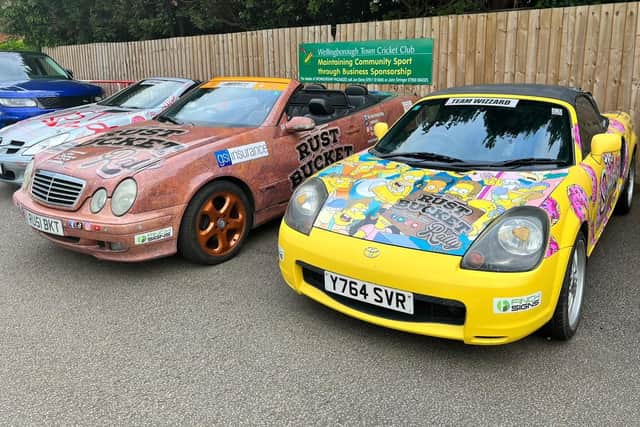 Some of the cars participating in this year's Rust Bucket Rally