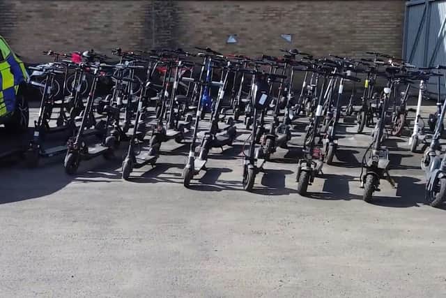 Northamptonshire Police seized more than 100 e-bikes and e-scooters during a two week operation.
