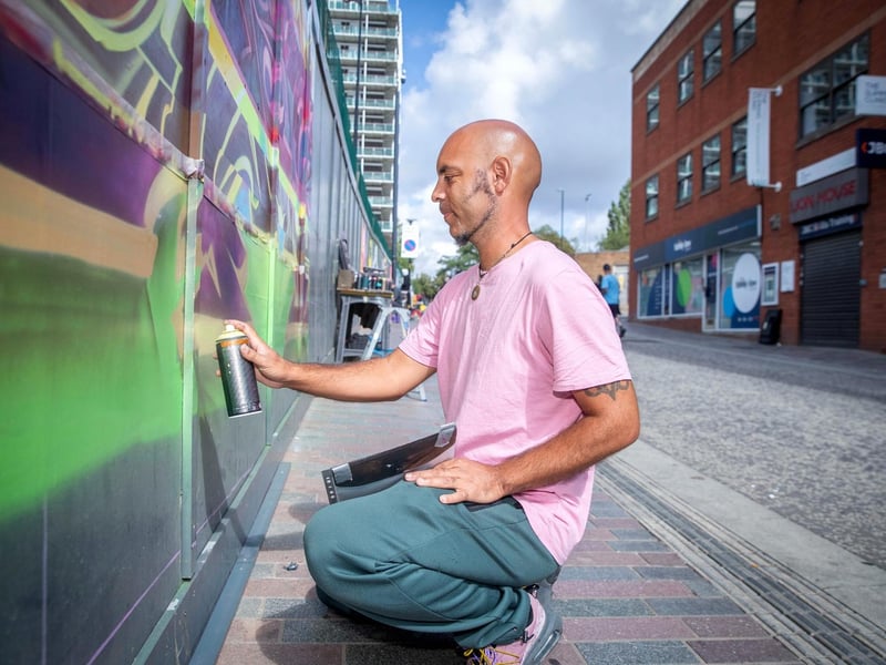 Wall Games transformed Northampton town centre into a creative open-air gallery