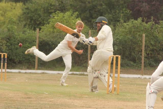 Action from Burton Latimer IIs' Northants Cricket League Division Five win at Raunds Town (Picture: Finbarr Carroll)