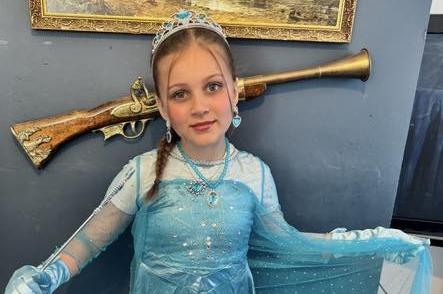 Amaya-Grace, aged 10, as Elsa.