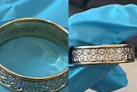 A ring was found in the Guildhall in Northampton in an envelope with the date 'August 8, 2017' written in on it.