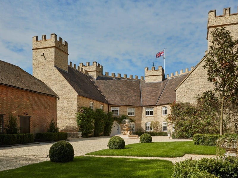 Stowe Castle, a unique eighteenth century farmhouse, disguised as a medieval-style castle, has been brought to the market by Savills
