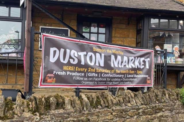 Duston Market is held in the car park at Duston Village Bakery on the second Saturday of every month.